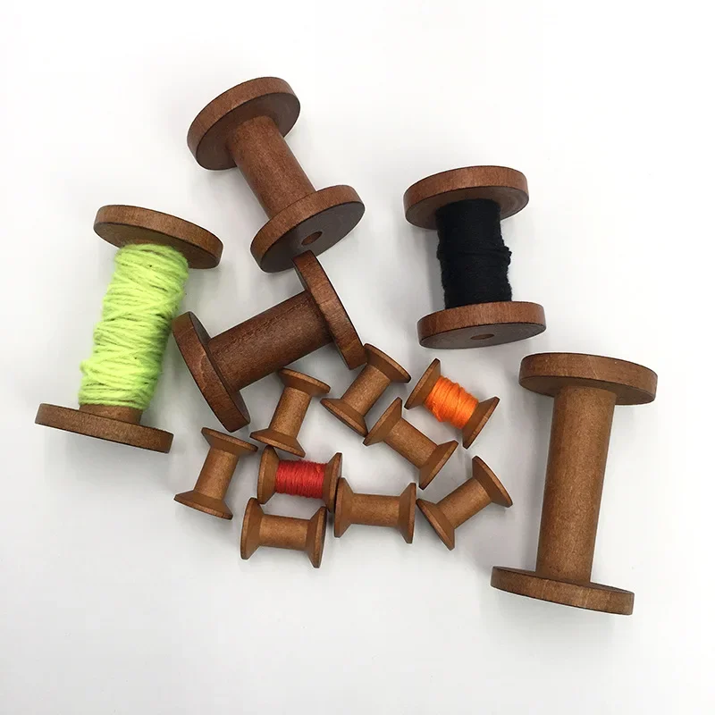 Vintage Wooden Spools DIY Reel - Organza Ribbon Spool ulasan dan harga