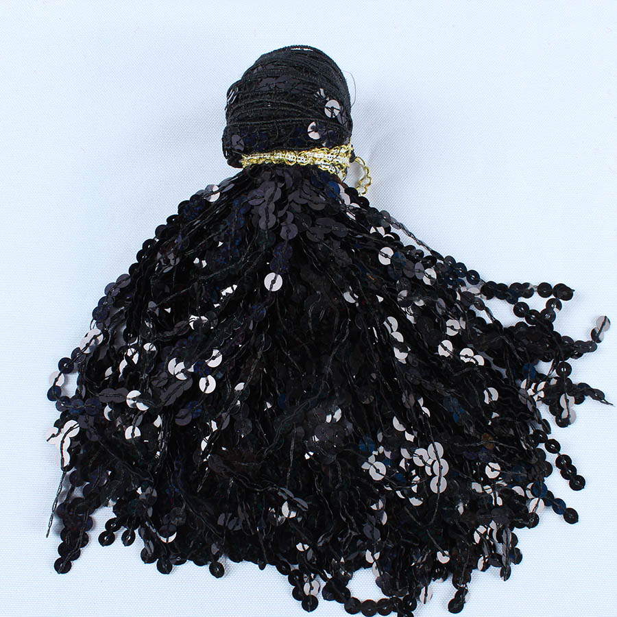 6 Meters/lot Holographic Sequi - Beaded Trim Fringe ulasan dan harga
