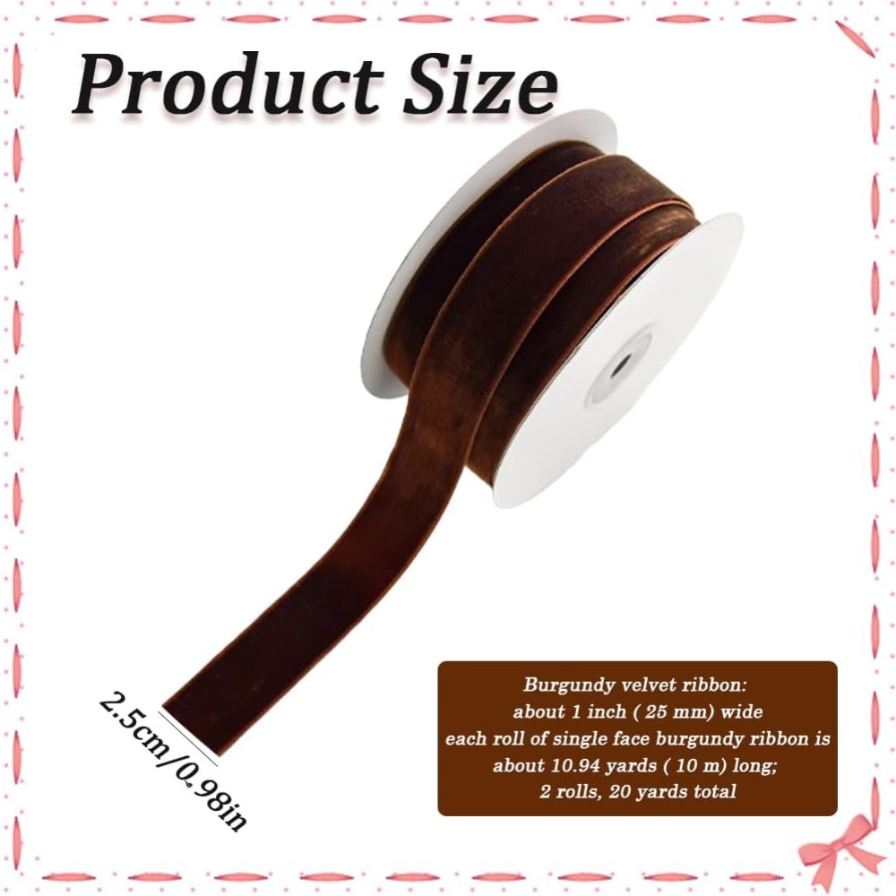 Single Face Velvet Ribbon Ribb - Velvet Ribbon Roll ulasan dan harga