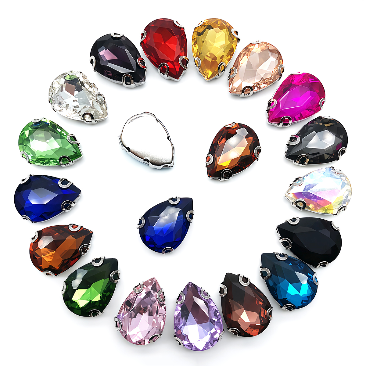 Water Drop Crystal Glass Rhine - Sew On Rhinestone ulasan dan harga