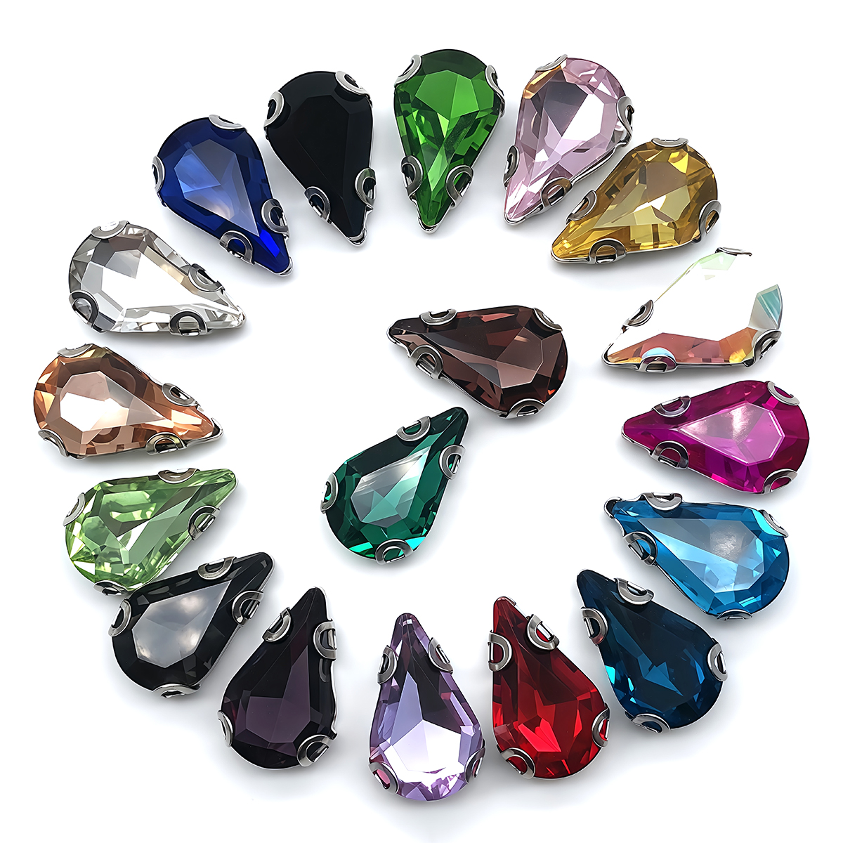 Water Drop Crystal Glass Rhine - Sew On Rhinestone ulasan dan harga