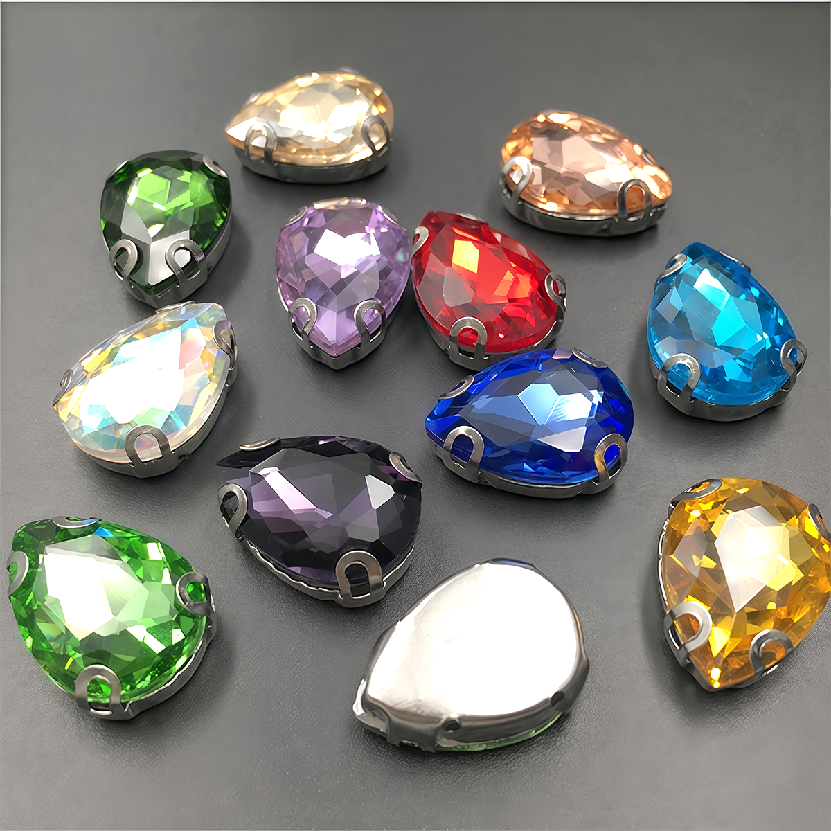 Water Drop Crystal Glass Rhine - Sew On Rhinestone ulasan dan harga