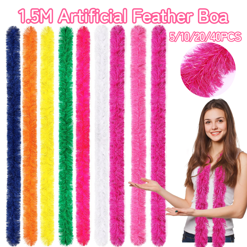 5-40Pcs Feather Boas Bulk 5Ft  - Feather Trim Marabou ulasan dan harga