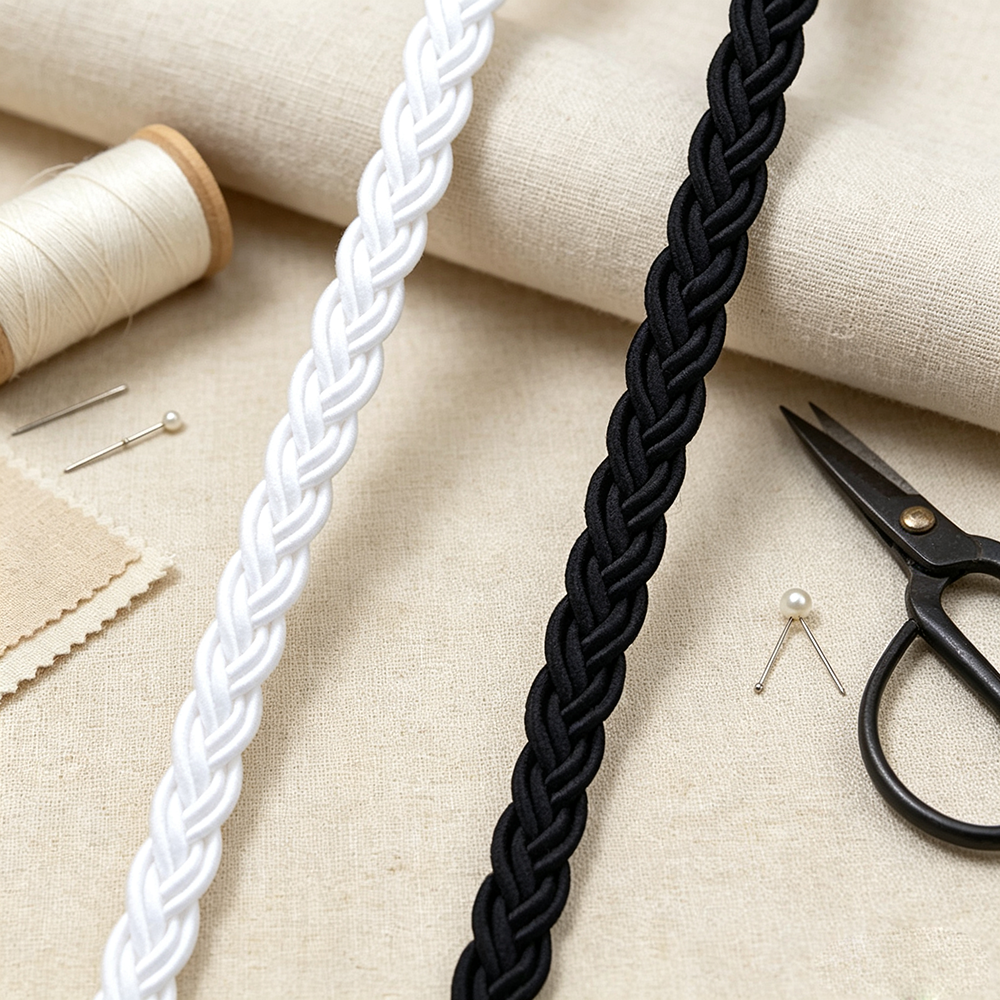 5m/16.4ft each pack Solid Whit - Cord Trim Twisted ulasan dan harga
