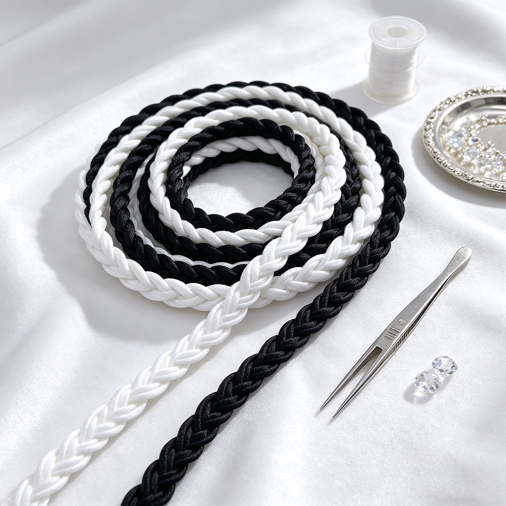 5m/16.4ft each pack Solid Whit - Cord Trim Twisted ulasan dan harga