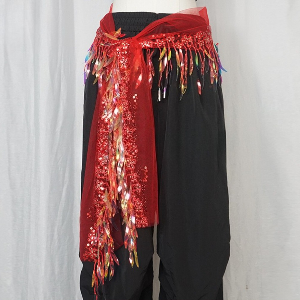 Womens Jazz dance Costume Hip  - Tassel Fringe Trim ulasan dan harga