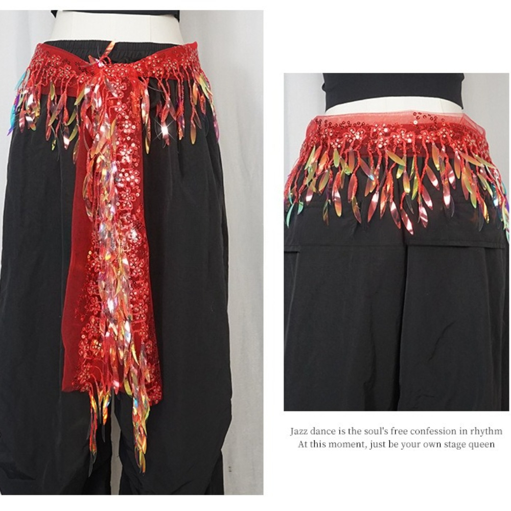 Womens Jazz dance Costume Hip  - Tassel Fringe Trim ulasan dan harga