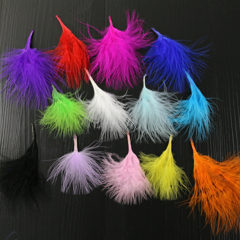 50Pcs/Lot! 6-10CM Multicolor B - Feather Trim Marabou ulasan dan harga