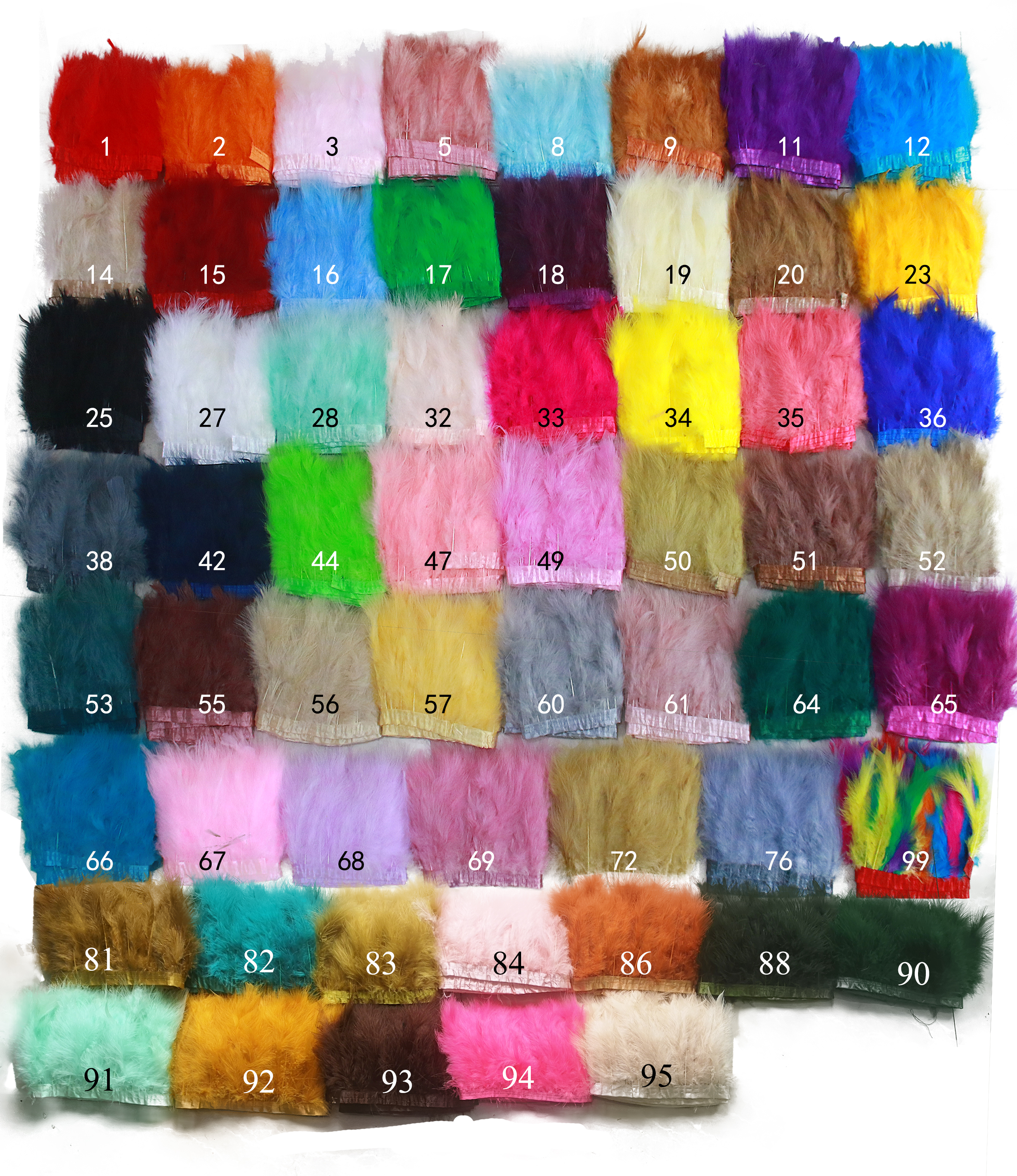 Vibrant Multicolor Marabou Tur - Feather Trim Marabou ulasan dan harga