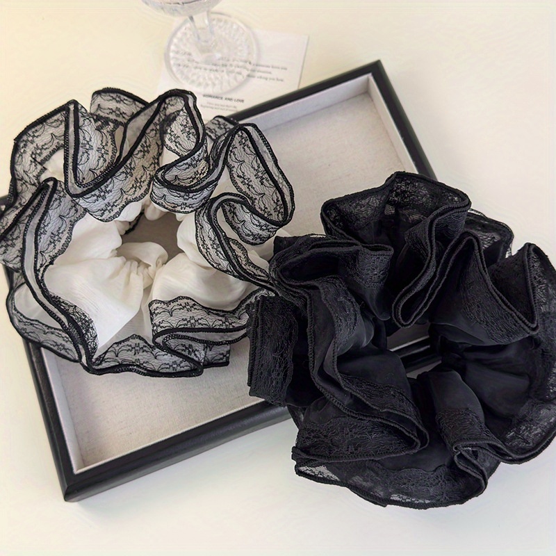 Luxury Lace Trim Ponytail Hold - Elastic Lace Trim ulasan dan harga