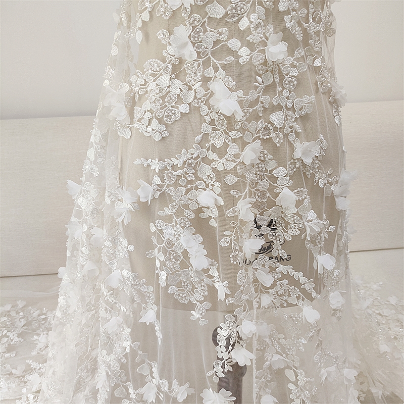 Ivory 3D Floral Hand Beaded La - Craft Embellishment ulasan dan harga