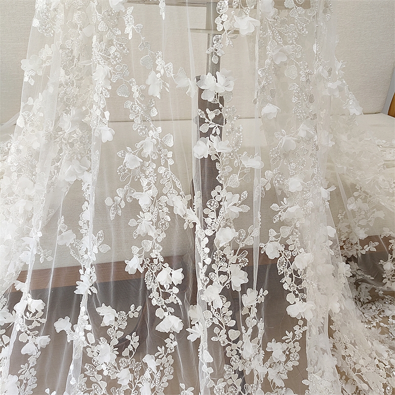 Ivory 3D Floral Hand Beaded La - Craft Embellishment ulasan dan harga