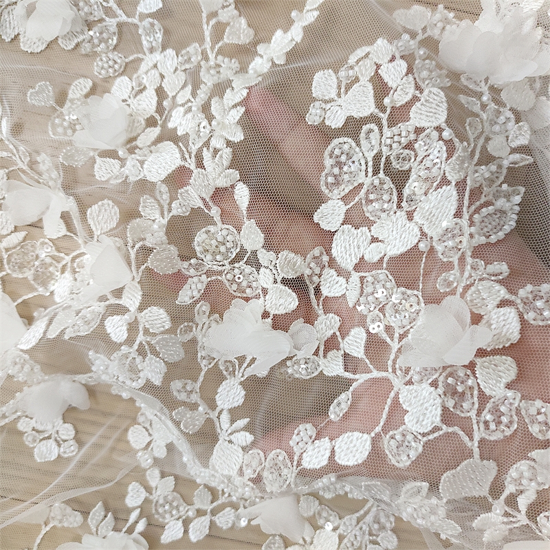 Ivory 3D Floral Hand Beaded La - Craft Embellishment ulasan dan harga
