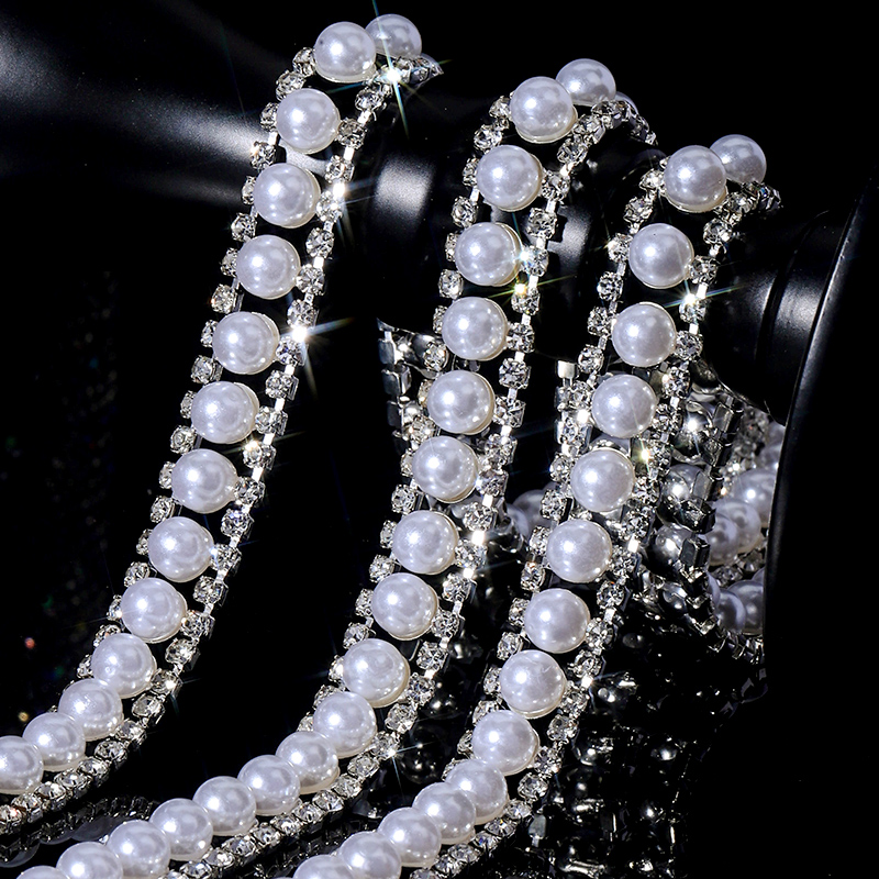 DUCRYSTAL 1Yard Pearl Trim Cha - Pearl Trim Chain ulasan dan harga