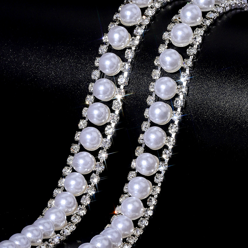 DUCRYSTAL 1Yard Pearl Trim Cha - Pearl Trim Chain ulasan dan harga