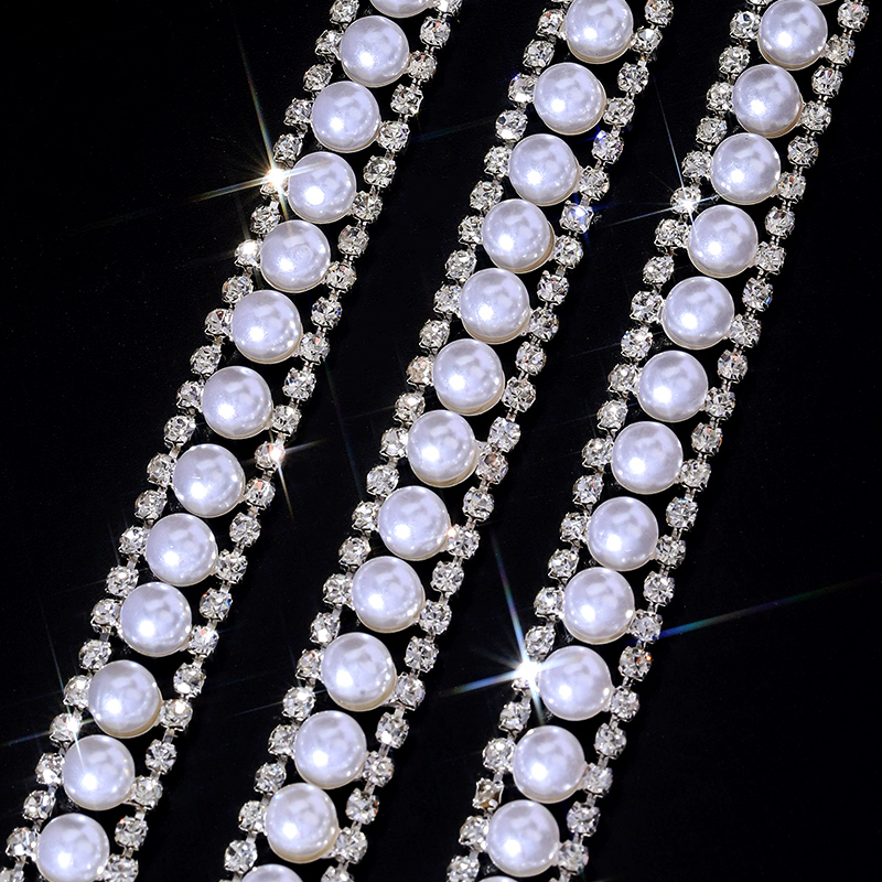 DUCRYSTAL 1Yard Pearl Trim Cha - Pearl Trim Chain ulasan dan harga