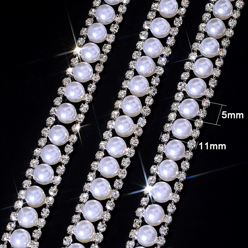 DUCRYSTAL 1Yard Pearl Trim Cha - Pearl Trim Chain ulasan dan harga