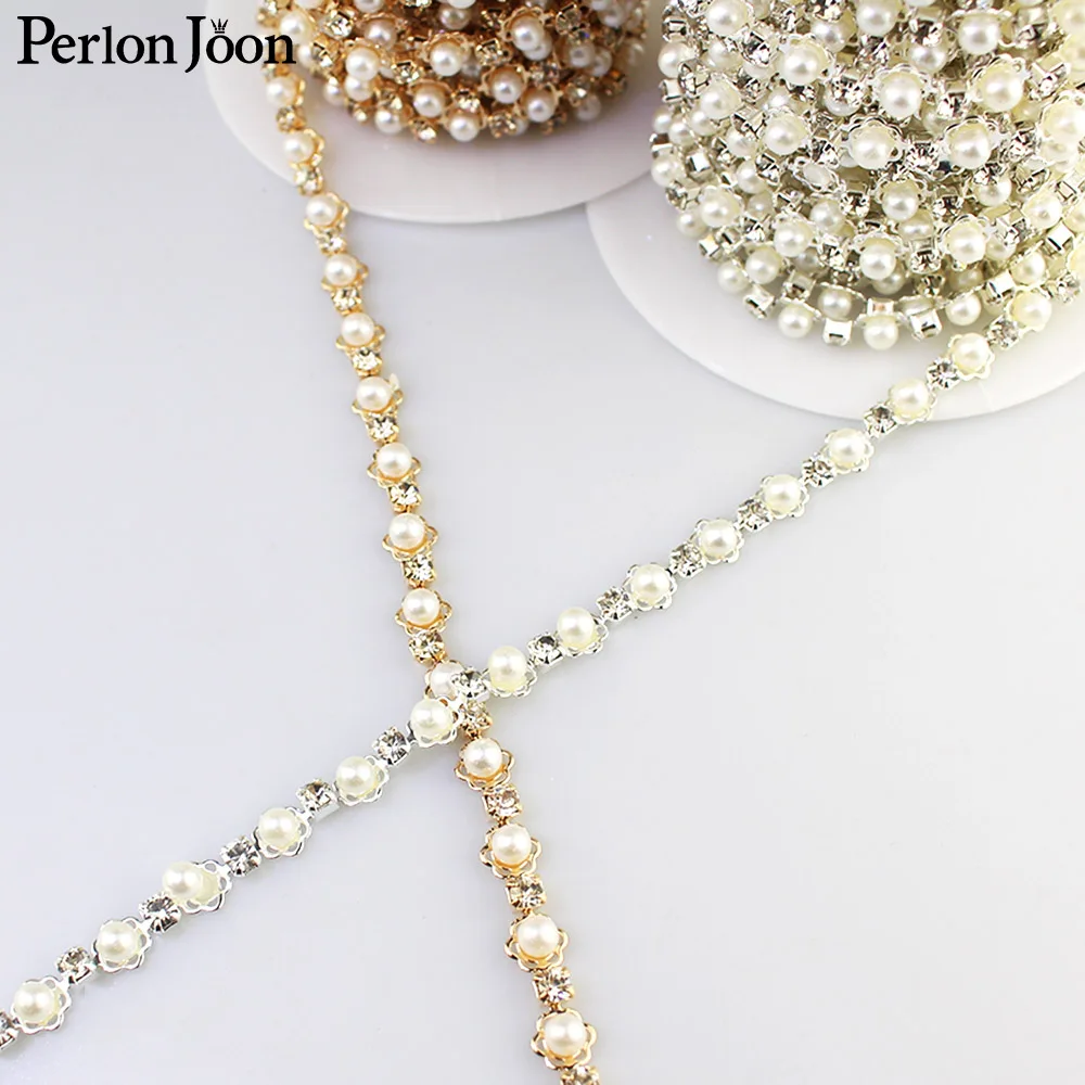7mm width metal flower torus p - Pearl Trim Chain ulasan dan harga