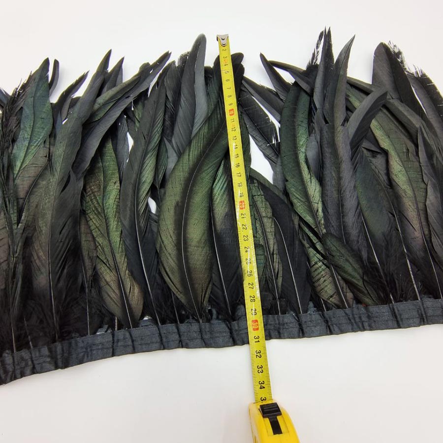 10Yards Black Rooster Tail Fea - Feather Trim Marabou ulasan dan harga
