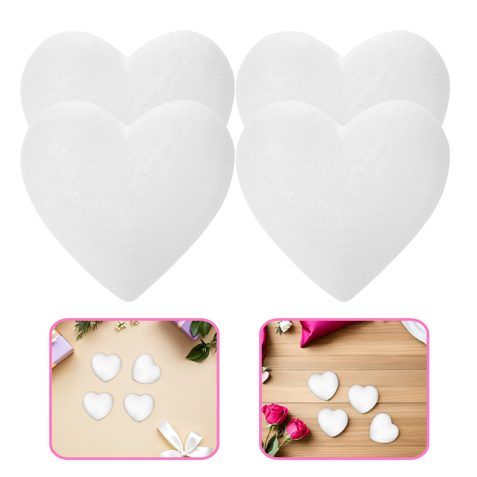 20Pcs Blank Heart Foam Balls L - Craft Embellishment ulasan dan harga