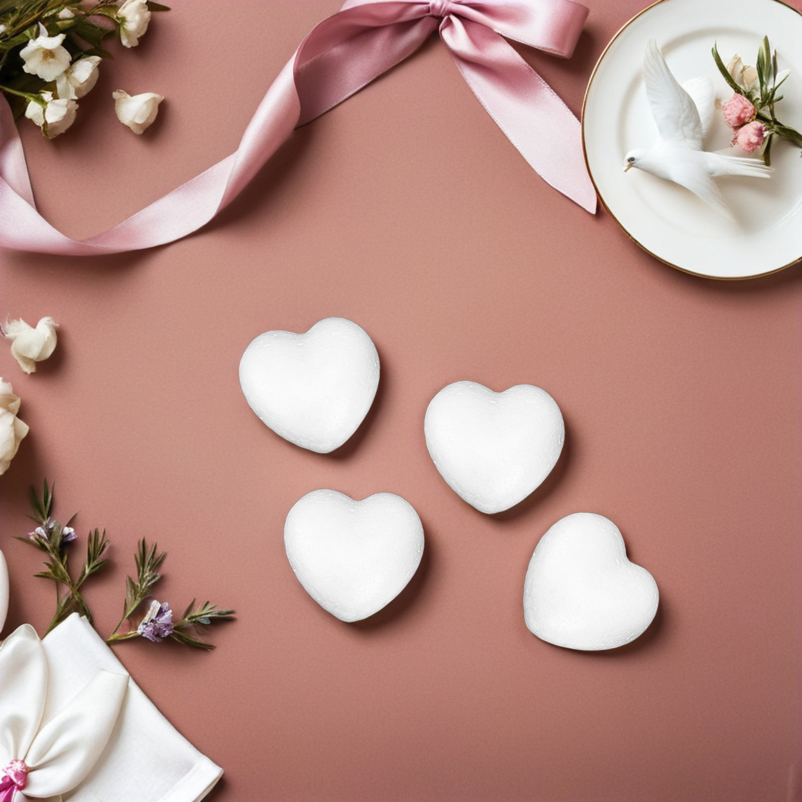 20Pcs Blank Heart Foam Balls L - Craft Embellishment ulasan dan harga