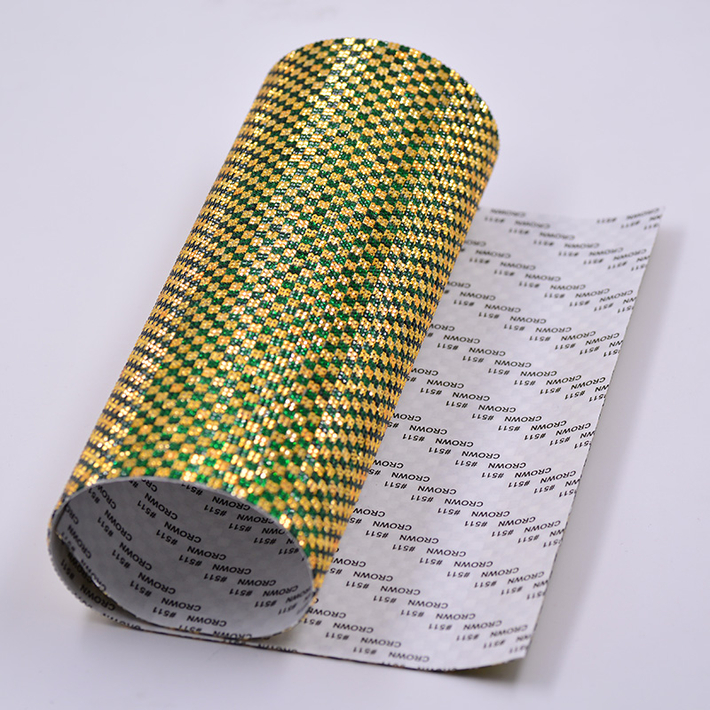 JUNAO 24*40cm Self Adhesive Rh - Crystal Mesh Fabric ulasan dan harga