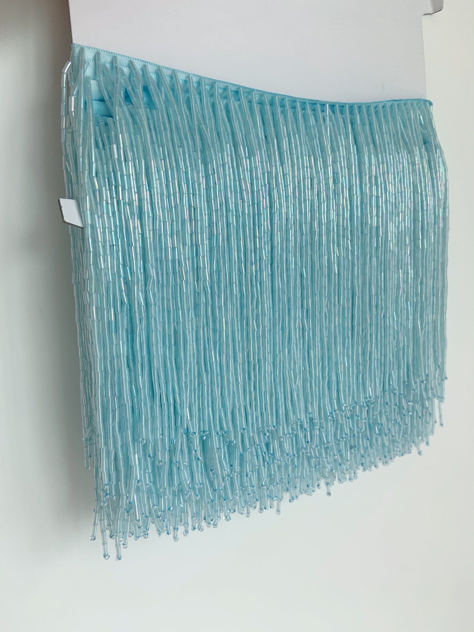 1 Yard Light Blue Bead Fringe  - Beaded Trim Fringe ulasan dan harga