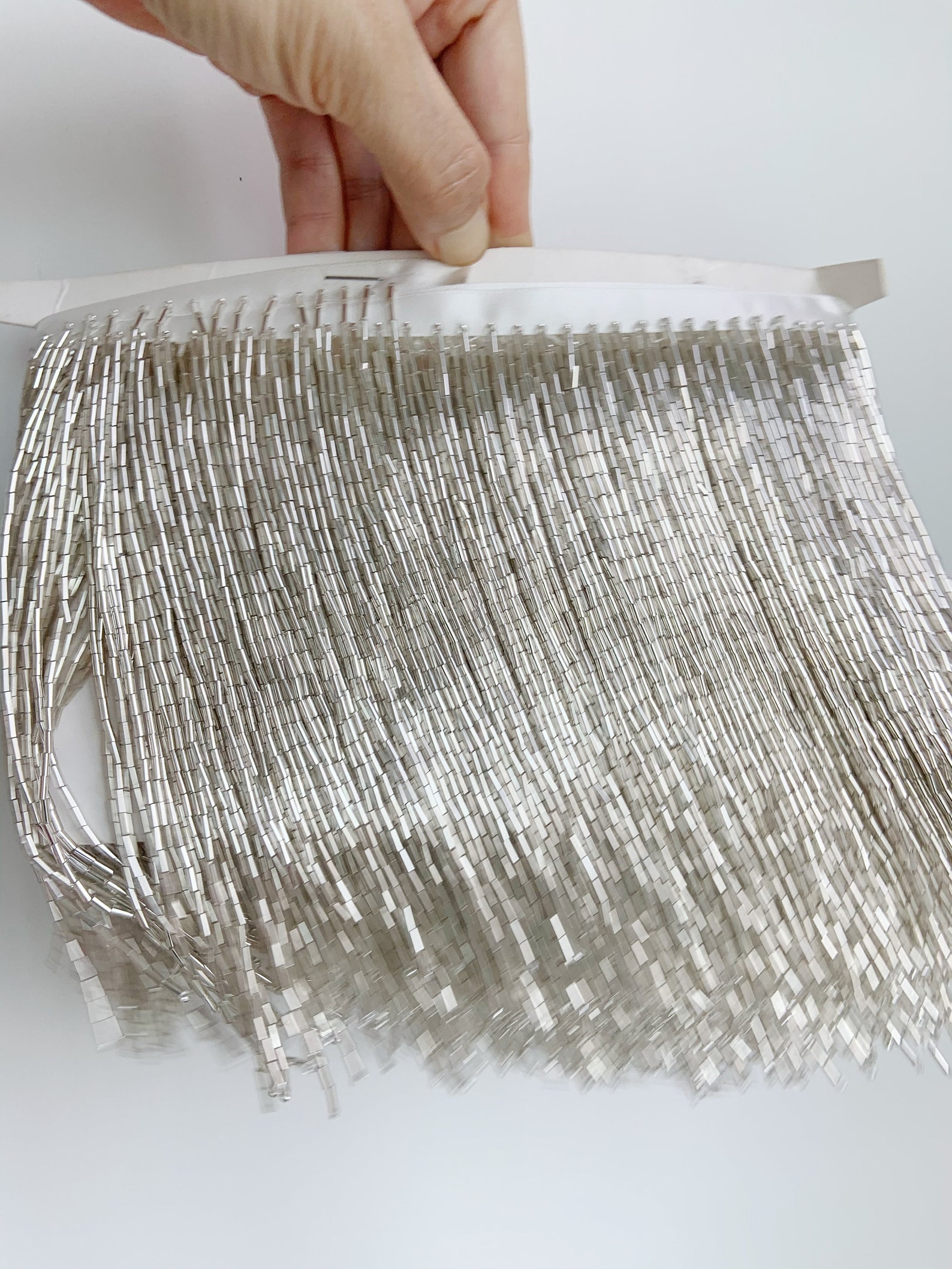 1 Yard Light Blue Bead Fringe  - Beaded Trim Fringe ulasan dan harga