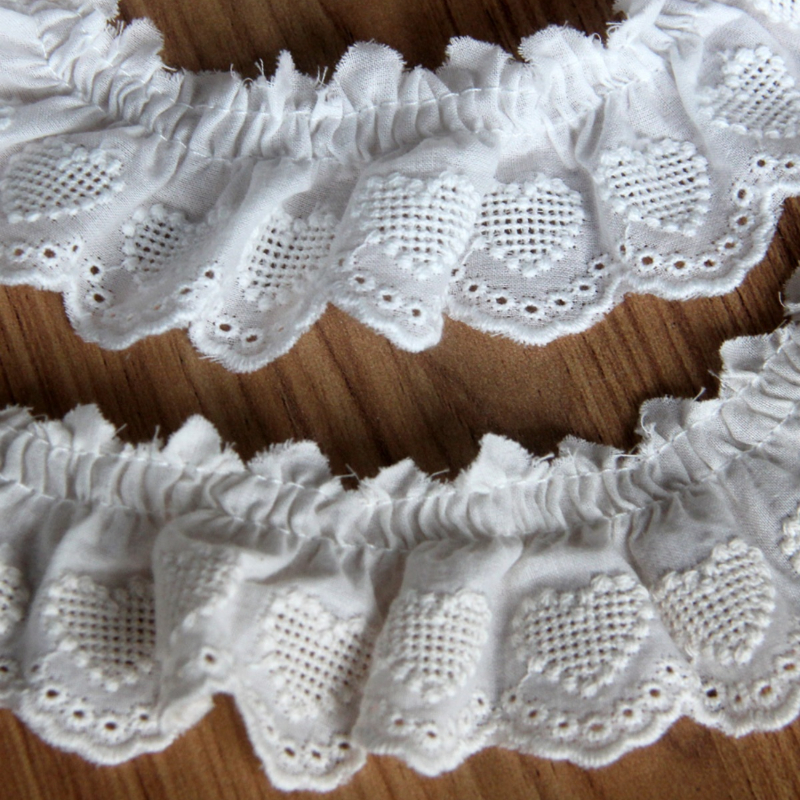 Cotton Pleated Ruffle Trim, Ho - Fringe Ribbon Sewing ulasan dan harga