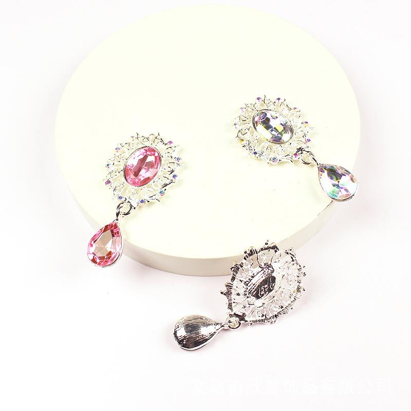 5Pcs Water Droplets Brooch Acc - Sew On Rhinestone ulasan dan harga