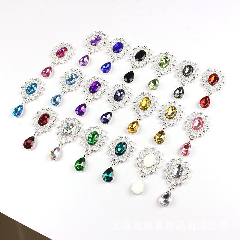 5Pcs Water Droplets Brooch Acc - Sew On Rhinestone ulasan dan harga