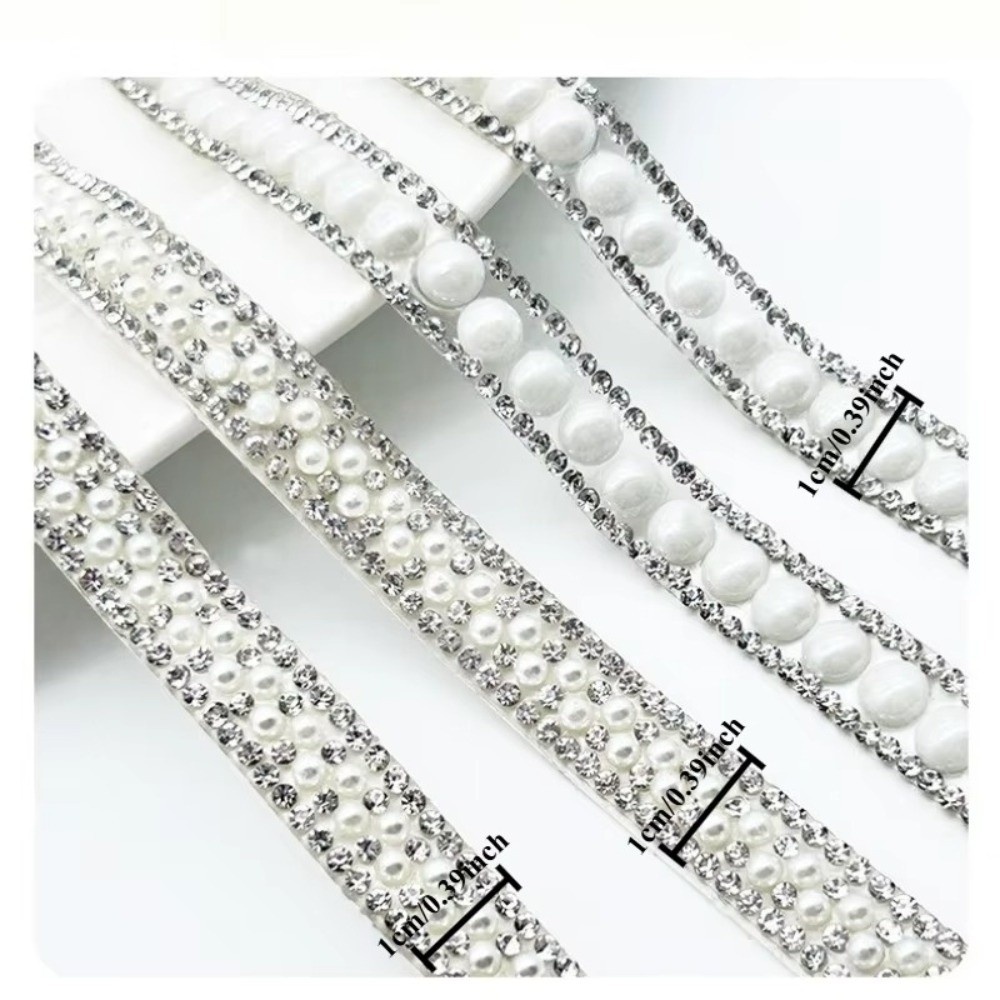 3 Yards Colorful Self Adhesive - Pearl Trim Chain ulasan dan harga