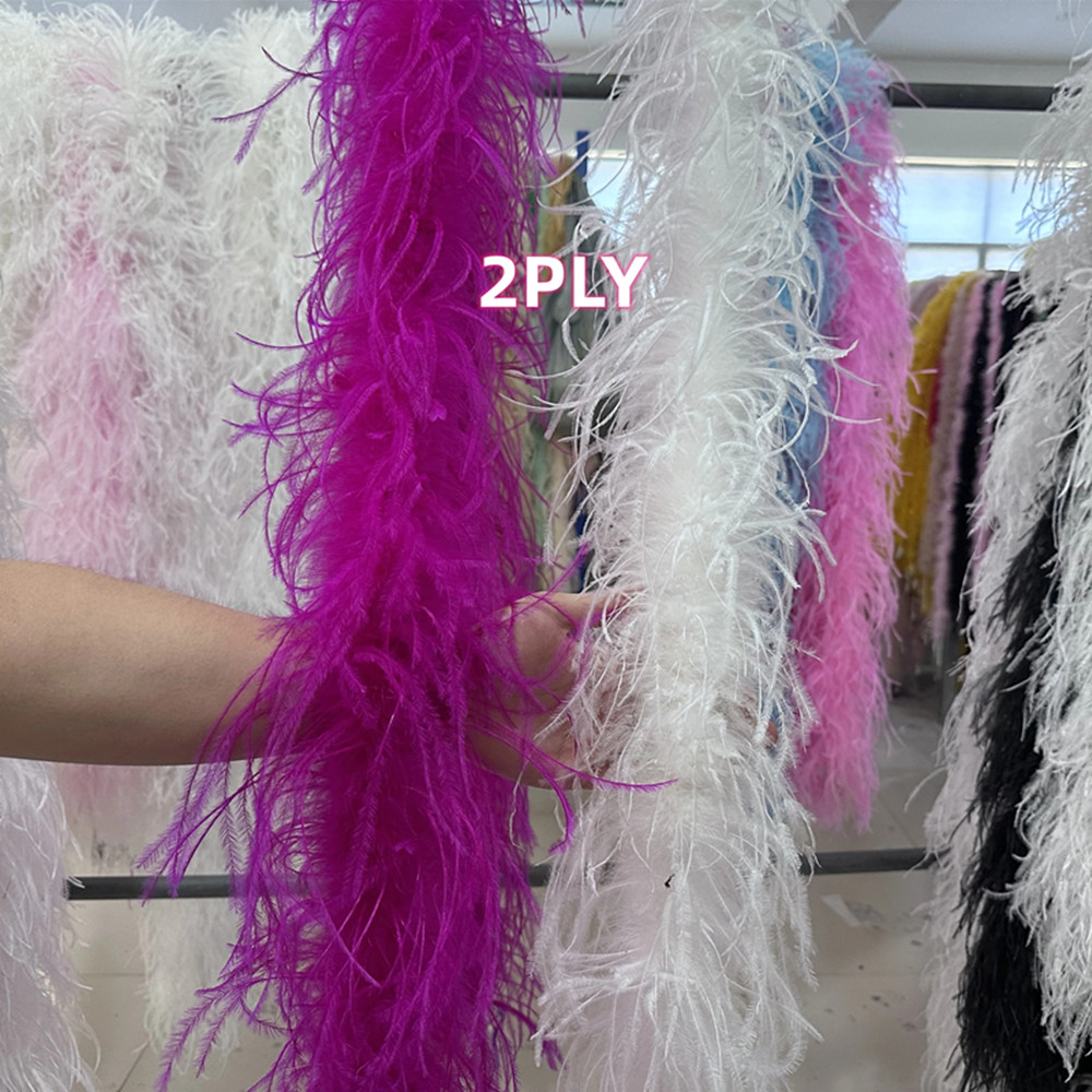6 8 Ply Boa Natural Ostrich Fe - Feather Trim Marabou ulasan dan harga