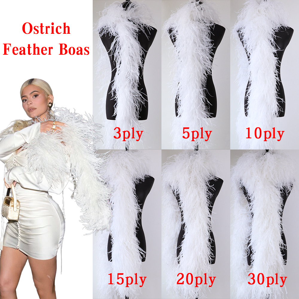 6 8 Ply Boa Natural Ostrich Fe - Feather Trim Marabou ulasan dan harga