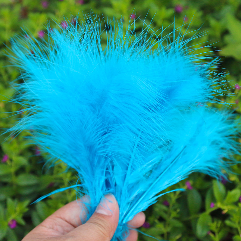 Lake Blue Turkey Marabou Feath - Feather Trim Marabou ulasan dan harga